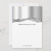 Maskerade Maskerade Bordeaux Silberkarneval Einladung (Rückseite)