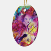 MASKERADE-NACHT/MUSIK, DIE ROSA CLOWN MACHT KERAMIK ORNAMENT (Links)