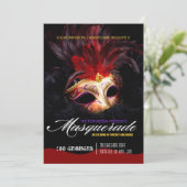 Maskerade-Party Einladung (Stehend Vorderseite)