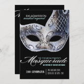 Maskerade-Party Einladung (Vorne/Hinten)