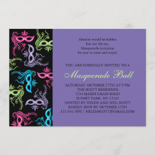 Maskerade-Party Einladung