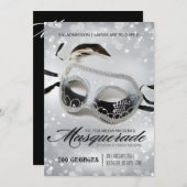 Maskerade-Party Einladung (Vorne/Hinten)