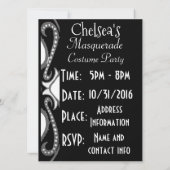 Maskerade-Party Einladungen ausschneiden (Rückseite)