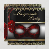 Maskerade-Party laden ein Einladung (Vorne/Hinten)