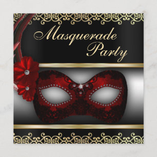 Maskerade-Party laden ein Einladung