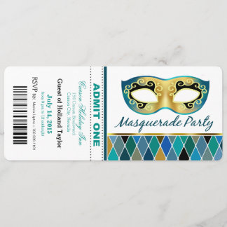 Maskerade-Party lassen eine Karte aquamarines | zu