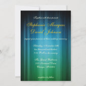 Maskerade-Pfau-Masken-Hochzeits-Einladung Einladung (Rückseite)