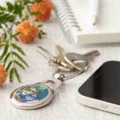 Maskerade quinceanera venezianische Masken Schlüsselanhänger (Seite)