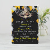 Maskerade-Silvesterabend-Gala-Einladung Einladung (Stehend Vorderseite)