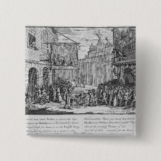 Maskeraden und Opern, Burlington-Tor, 1724 Button (Vorderseite)