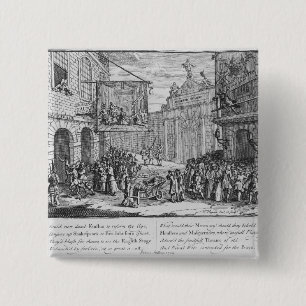 Maskeraden und Opern, Burlington-Tor, 1724 Button