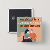 Maskieren ist ein Bekenntnis zu einem künftigen Kn Button (Vorne & Hinten)
