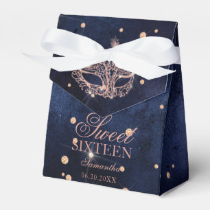Maskieren Sie RosengoldGlitter Bonbon 16 der Maske Geschenkschachtel