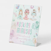 Maskieren und Mimosas Kinder Wellness-Center Party Sockelschild (Vorderseite)