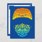 maskiert auf Paisley-Postkarte Postkarte (Vorne/Hinten)