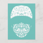 maskiert auf Paisley-Postkarte Postkarte (Vorderseite)