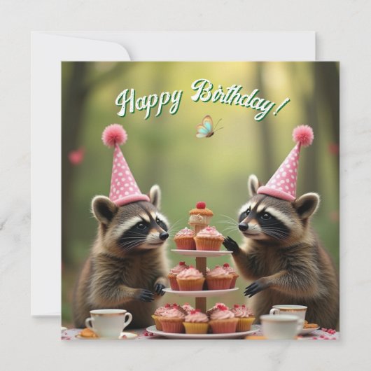 Maskiert und fröhlich Geburtstag! Karte (Vorderseite)