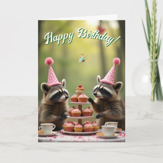 Maskiert und fröhlich Geburtstag! Karte (Vorderseite)