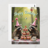 Maskiert und fröhlich Geburtstag! Postkarte (Vorne/Hinten)