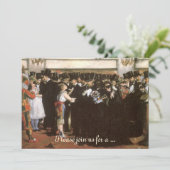 Maskierte Ball Oper von Manet, Silvesterabend-Part Einladung (Stehend Vorderseite)