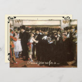 Maskierte Ball Oper von Manet, Silvesterabend-Part Einladung (Vorne/Hinten)