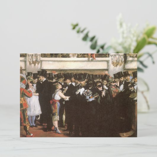 Maskierte Ball Oper von Manet, Silvesterabend-Part Einladung (Stehend Vorderseite)