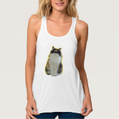 Maskierte Katze auf T - Shirt (Vorderseite)