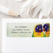 Maskierte Lovebirds-Rücksendeadressen-Aufkleber (Insitu)