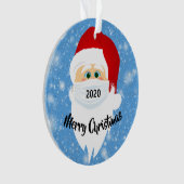 Maskierte Santa 2020-Acrylverzierung Ornament (Vorderseite)