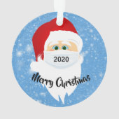 Maskierte Santa 2020-Acrylverzierung Ornament (Rückseite)
