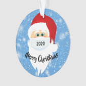 Maskierte Santa 2020-Acrylverzierung Ornament (Vorderseite)