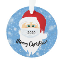 Maskierte Santa 2020-Acrylverzierung