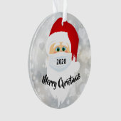 Maskierte Santa 2020-Acrylverzierung Ornament (Vorderseite)