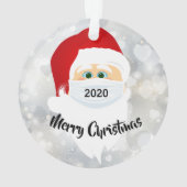 Maskierte Santa 2020-Acrylverzierung Ornament (Rückseite)