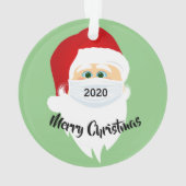 Maskierte Santa 2020-Acrylverzierung Ornament (Rückseite)