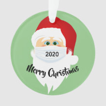 Maskierte Santa 2020-Acrylverzierung