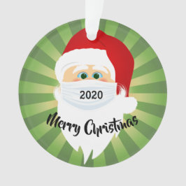 Maskierte Santa 2020 Grüne Sternexplosion - Akrylv Ornament