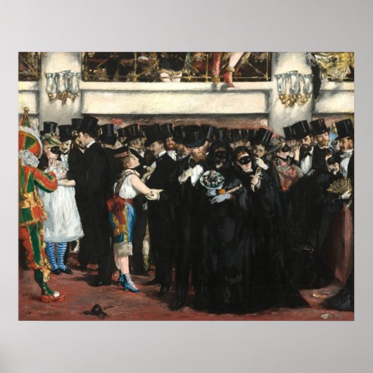 Maskierter Ball an der Oper - Edouard Manet Kunst, Poster (Vorne)