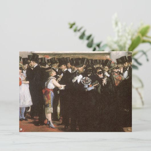 Maskierter Ball an der Oper von Edouard Manet Einladung (Stehend Vorderseite)