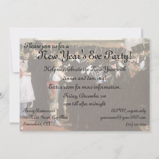 Maskierter Ball an der Oper von Edouard Manet Einladung (Rückseite)