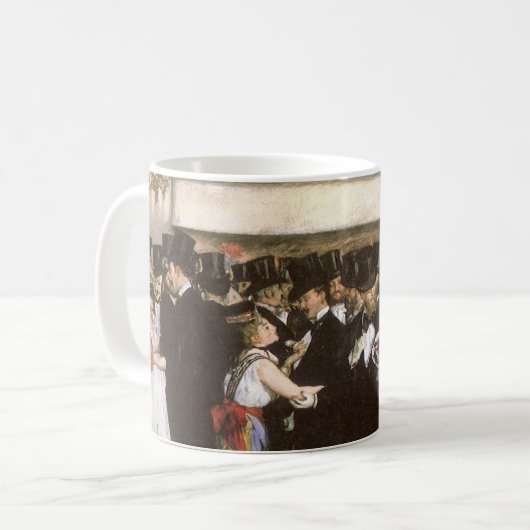 Maskierter Ball an der Oper von Edouard Manet Kaffeetasse (Vorderseite Links)