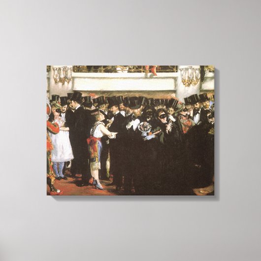 Maskierter Ball an der Oper von Edouard Manet Leinwanddruck (Vorderseite)