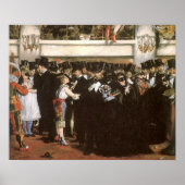 Maskierter Ball an der Oper von Edouard Manet Poster (Vorne)
