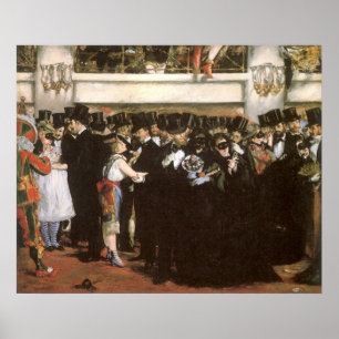 Maskierter Ball an der Oper von Edouard Manet Poster