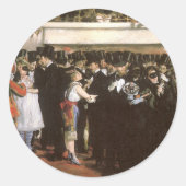 Maskierter Ball an der Oper von Edouard Manet Runder Aufkleber (Vorderseite)