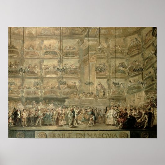 Maskierter Ball, c.1767 Poster (Vorne)