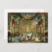 Maskierter Ball im Hoftheater, Bonn, 1754 Postkarte (Vorne/Hinten)