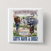 Maskottchen-politische Duell-Wahl 2008 Button (Vorderseite)