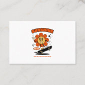 Maskottchen-Sonnenblume mit Skateboard Visitenkarte (Vorderseite)