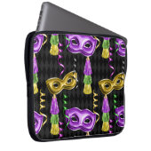 MASKS & TASSELS lila & GOLD MARDI GRAS Laptopschutzhülle (Vorne Rechts)